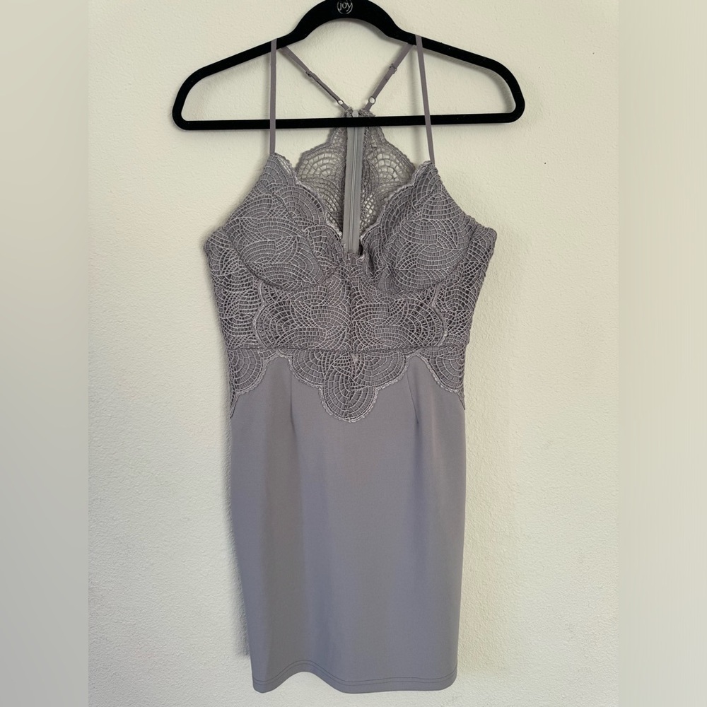 Fashion Nova Lacy Cocktail Dress Sz. L